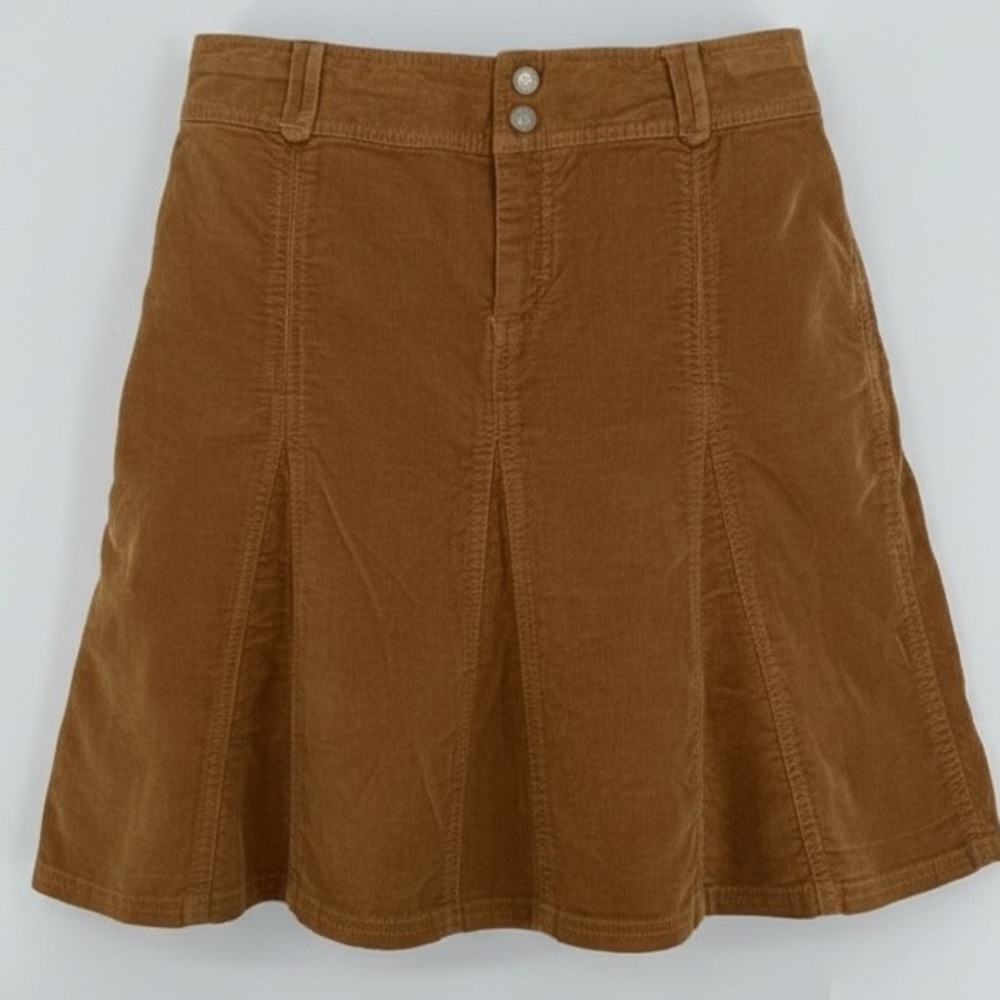 Athleta Brown Corduroy A-Line‎ Mini Skirt Size 6 Granola Girl Indie NWT